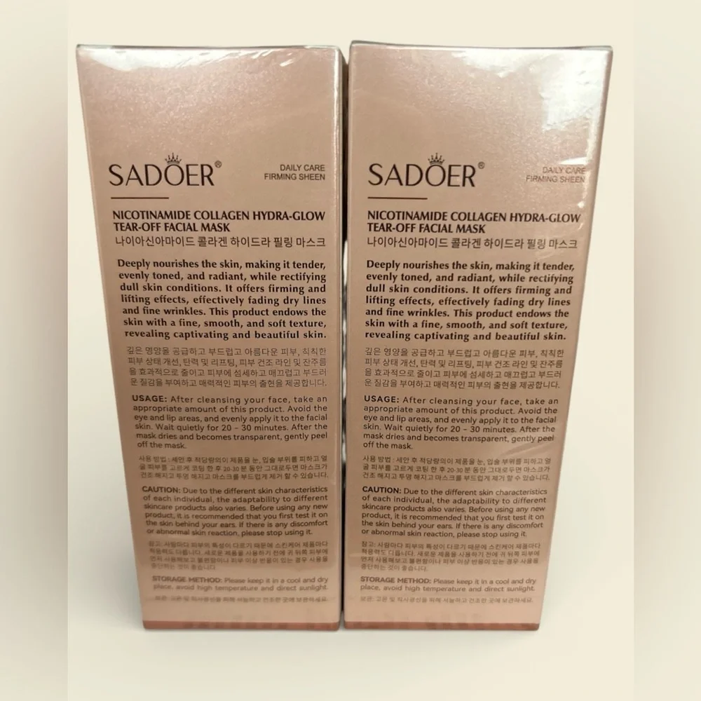 Inspirational Canvas Cosmetic Bag with (2) Sadoer Korean Tear-Off Facial Mask - Picture 3 of 3